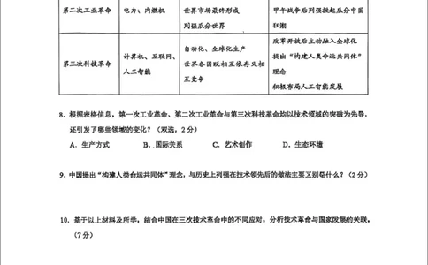 黄浦二模历史试卷_0122026上海中考一模二模真题试卷_2026上海二模更新中1_黄浦