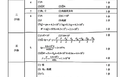杨浦物理官方答案(1)_0122026上海中考一模二模真题试卷_2026上海二模更新中1_杨浦