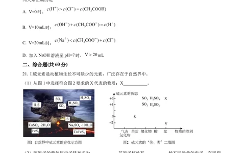 精品解析：上海市崇明区2022~2023学年高三一模化学试题（原卷版）(1)_0122026上海中考一模二模真题试卷_2026年上海一模_上海1500初中高中试卷_高中_高三_模拟卷_化学