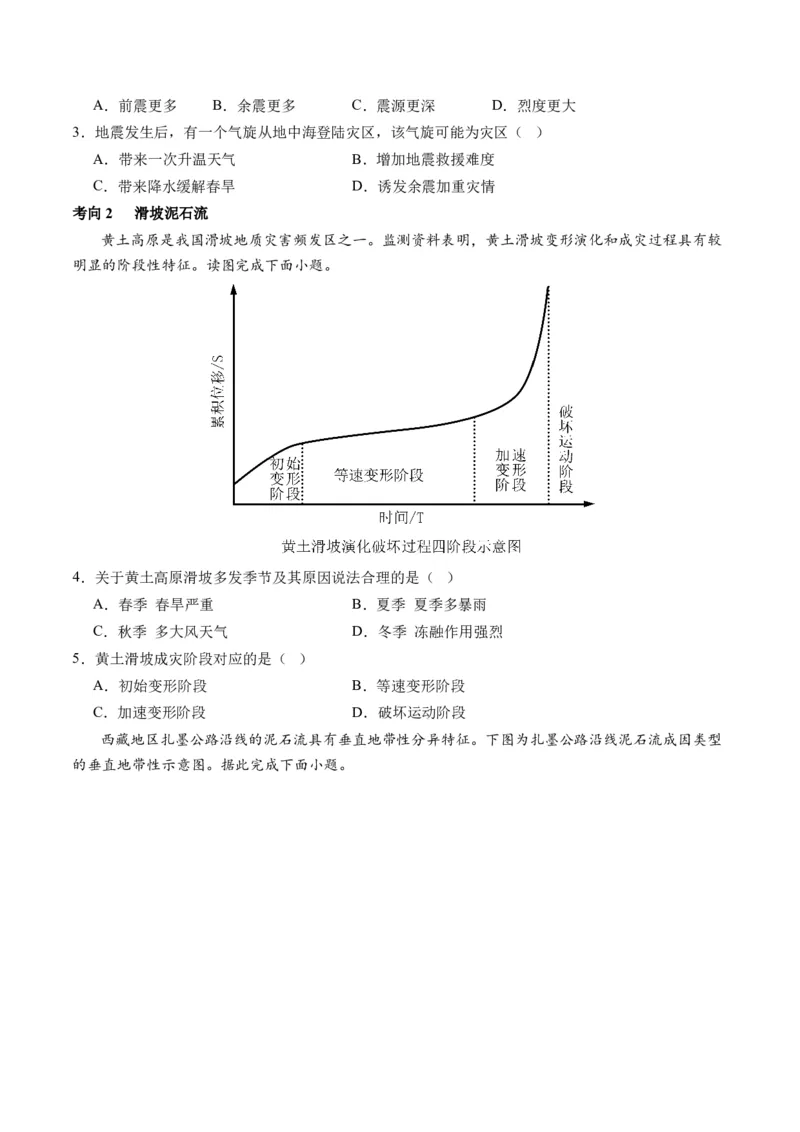 专题07自然灾害（讲义）（原卷版）_新高考复习资料_2024年新高考复习资料_二轮复习资料_2024年高考地理二轮复习讲练测（新教材新高考）_配套讲义