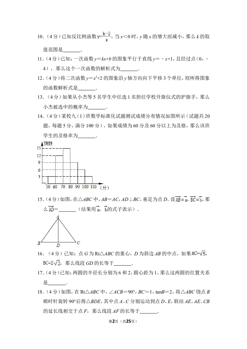 （赠送）2013年上海市闵行区中考数学三模试卷_0122026上海中考一模二模真题试卷_2025-2012年_2.上海中考数学一模二模（12-24）_一模_2013年上海市中考数学一模试卷（12份）