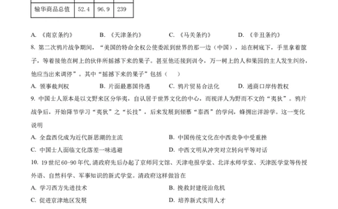 宁夏回族自治区石嘴山市第一中学2024-2025学年高一上学期期末考试历史试题Word版无答案_2025年03月试卷_0316宁夏回族自治区石嘴山市第一中学2024-2025学年高一上学期1月期末考试