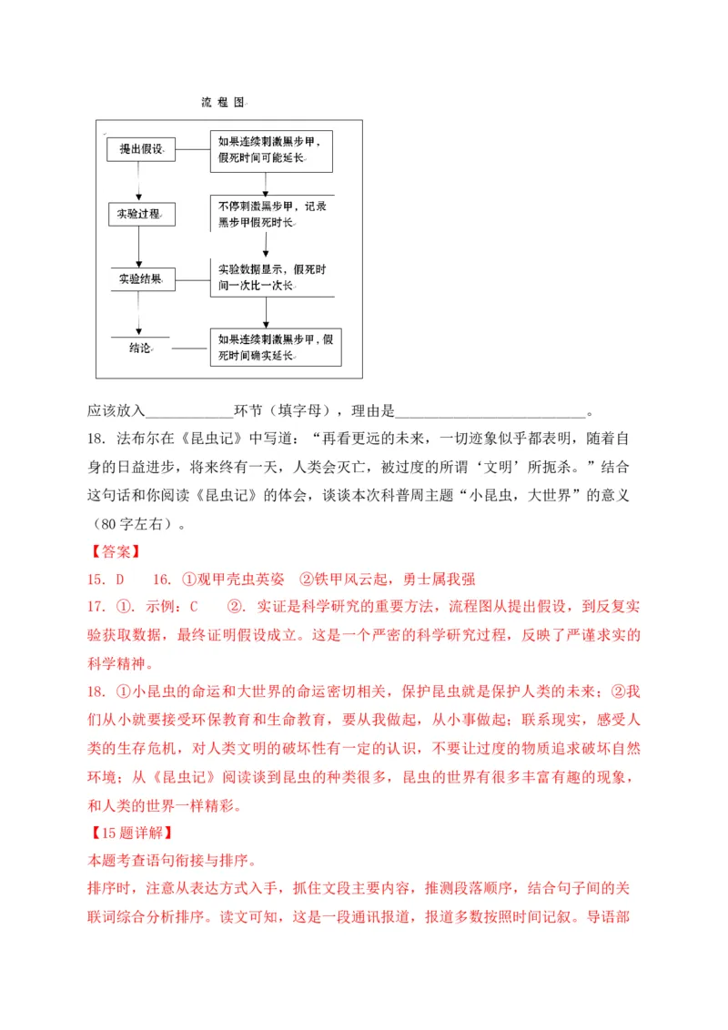 专题05综合性学习-2022年中考二模语文试题分类汇编（上海专用）（解析版）_0122026上海中考一模二模真题试卷_2025-2012年_1.上海中考语文一模二模（14-24）_二模