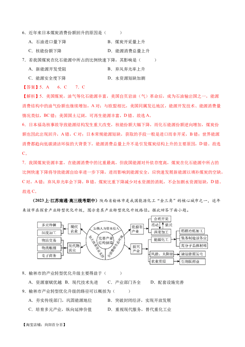 专题12区域资源开发与资源安全提分突破（4大易错）-备战2024年高考地理考试易错题（全国通用）（解析版）_新高考复习资料_2024年新高考复习资料_专项复习资料_教师版（含答案解析）