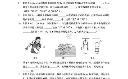 试卷0416_0122026上海中考一模二模真题试卷_2025-2012年_4.上海中考物理一模二模（14-24）_二模_2024年上海市中考物理二模试卷（13份送三模）_2024年上海市虹口区中考物理二模试题
