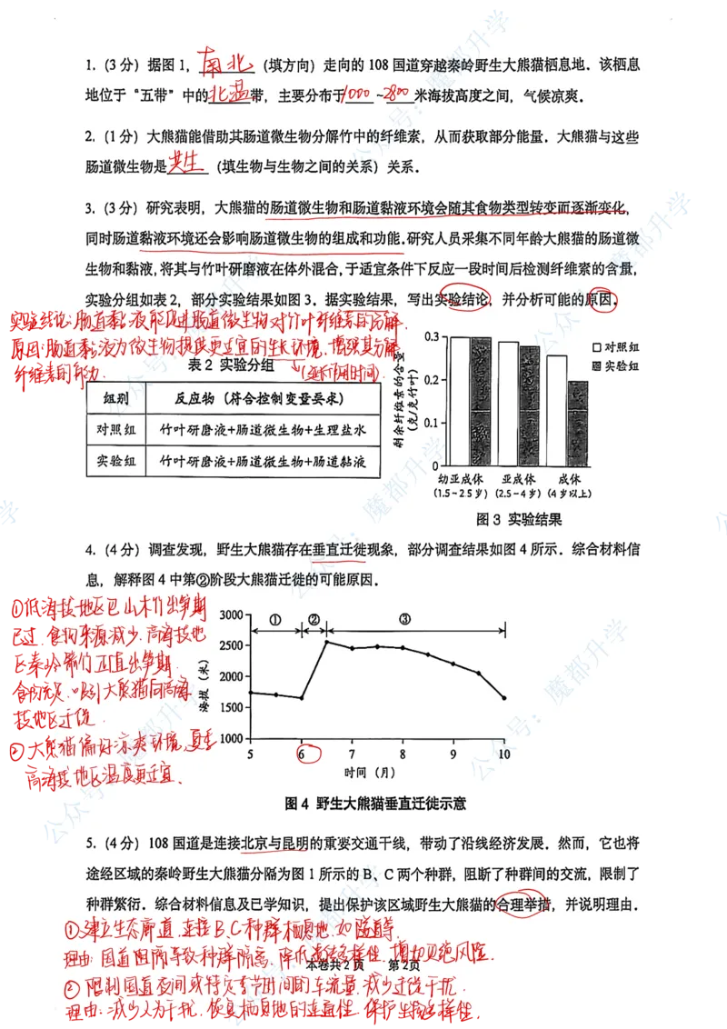 虹口跨学科手写参考答案_0122026上海中考一模二模真题试卷_2026上海二模更新中1_虹口