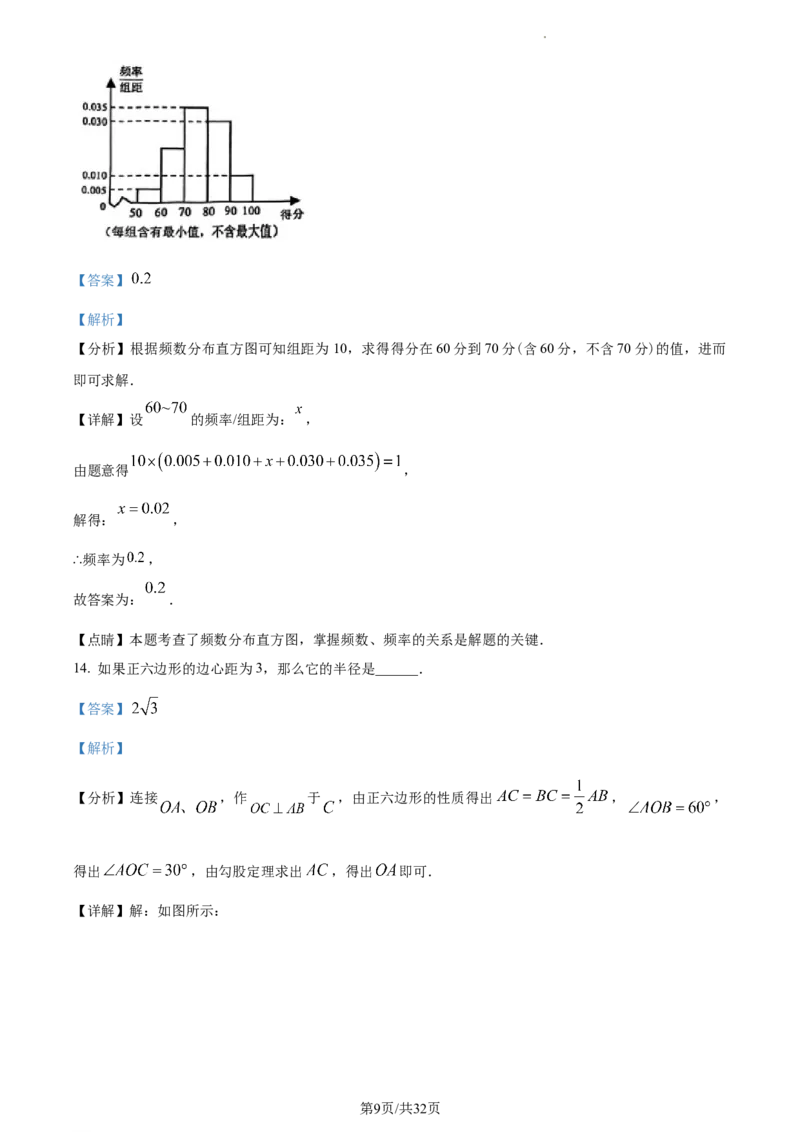 精品解析：2023年上海市虹口区中考二模数学试卷（解析版）_0122026上海中考一模二模真题试卷_2025-2012年_2.上海中考数学一模二模（12-24）_二模_2023年上海市中考数学二模试卷（16区）
