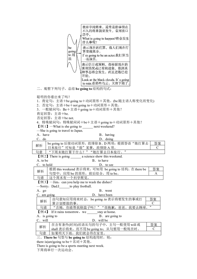 《初中同步测控全优设计》八年级英语人教版上册例题与讲解：Unit6Imgoingtostudycomputerscience.SectionA_最新人教版英语八年级上册_老版（含有参考价值）_单元检测+同步测控