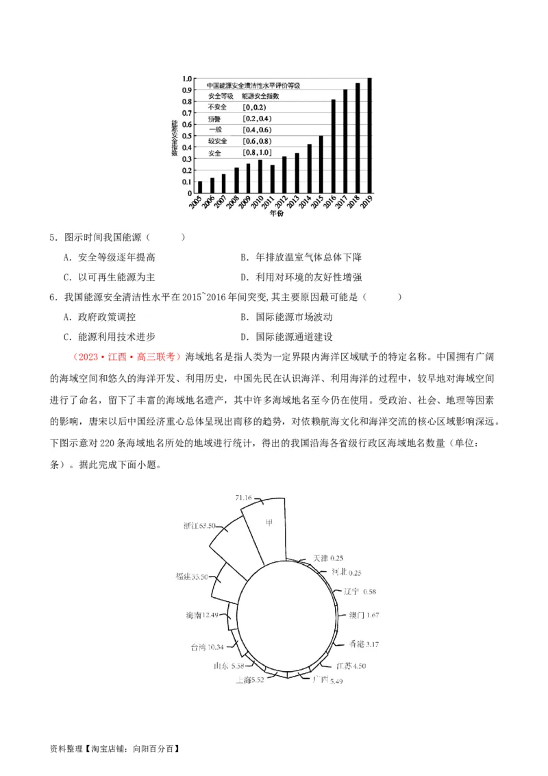 专题20资源与国家安全-口袋书2024年高考地理一轮复习知识清单_新高考复习资料_2024年新高考复习资料_一轮复习资料_完口袋书2024年高考地理一轮复习知识清单