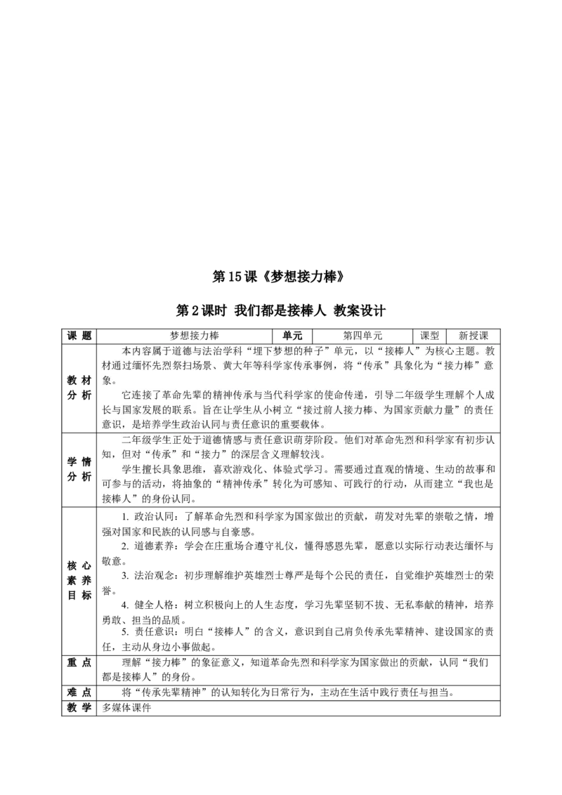 26年春季道德与法治二年级下册（32课时）教案+二次备课+教学反思(1)_26新二年级道法下册（统编版）_版本一_部编版道德与法治2下_2026春新版