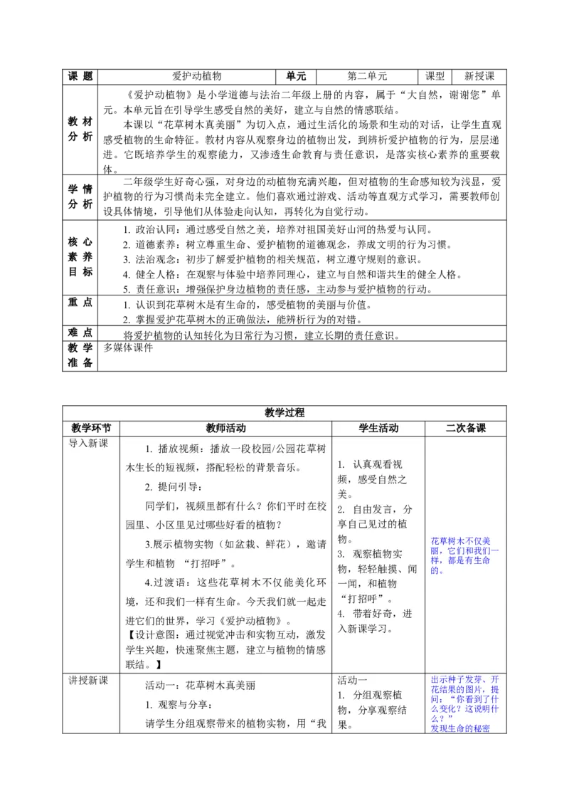 26年春季道德与法治二年级下册（32课时）教案+二次备课+教学反思(1)_26新二年级道法下册（统编版）_版本一_部编版道德与法治2下_2026春新版