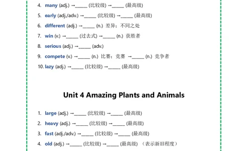 人教八上词形变换Unit1-8（带答案）_最新人教版英语八年级上册_新版_初中英语8上新更新第三套可选择_13.写作+词汇+短语_20词形变换完形填空语法填空阅读理解课文挖空（word+pdf）