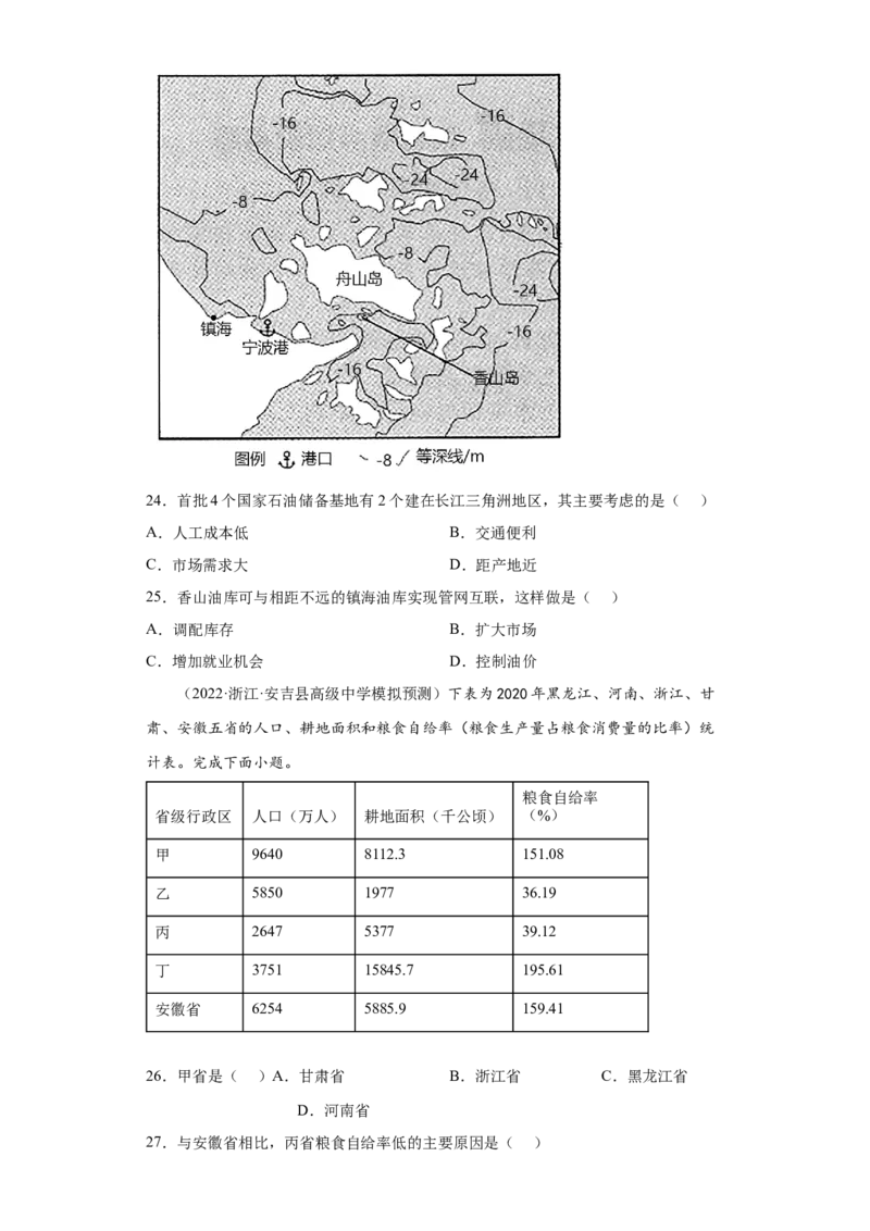 专题22资源安全与国家安全(答案版)_新高考复习资料_2022年新高考复习资料_2022年高考地理全二轮复习高频考点热点专项突破训练_专题22资源安全与国家安全综合训练（原卷版+解析版）