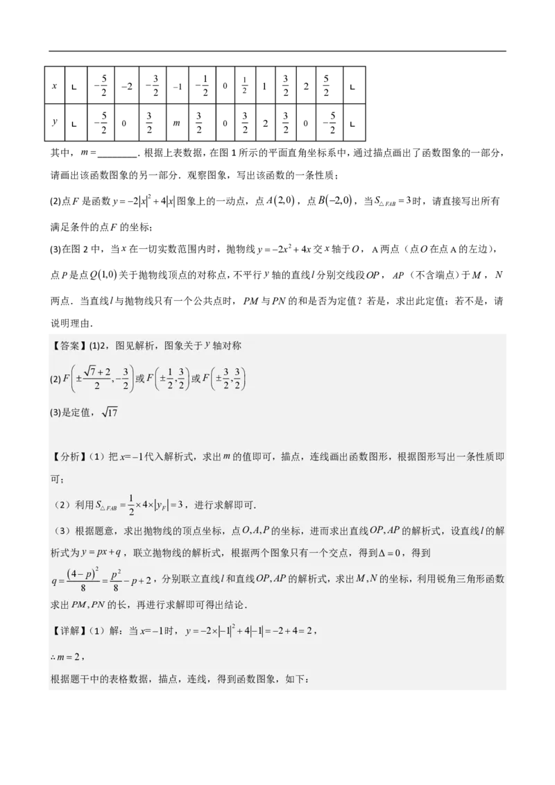 专题09二次函数中线段周长最值及定值问题（八大题型）解析版_0122026上海中考一模二模真题试卷_2026年上海一模_上海1500初中高中试卷_初中_中考数学压轴题（全国通用）