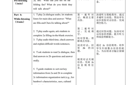 Unit4课时2SectionA（Pronunciation&2a-2e）（教学设计）_最新人教版英语八年级上册_新版_初中英语8上新更新第一套可选择_01.U4-U5.英语8上-教案+PPT课件+导学案+分层作业第1套_Unit4