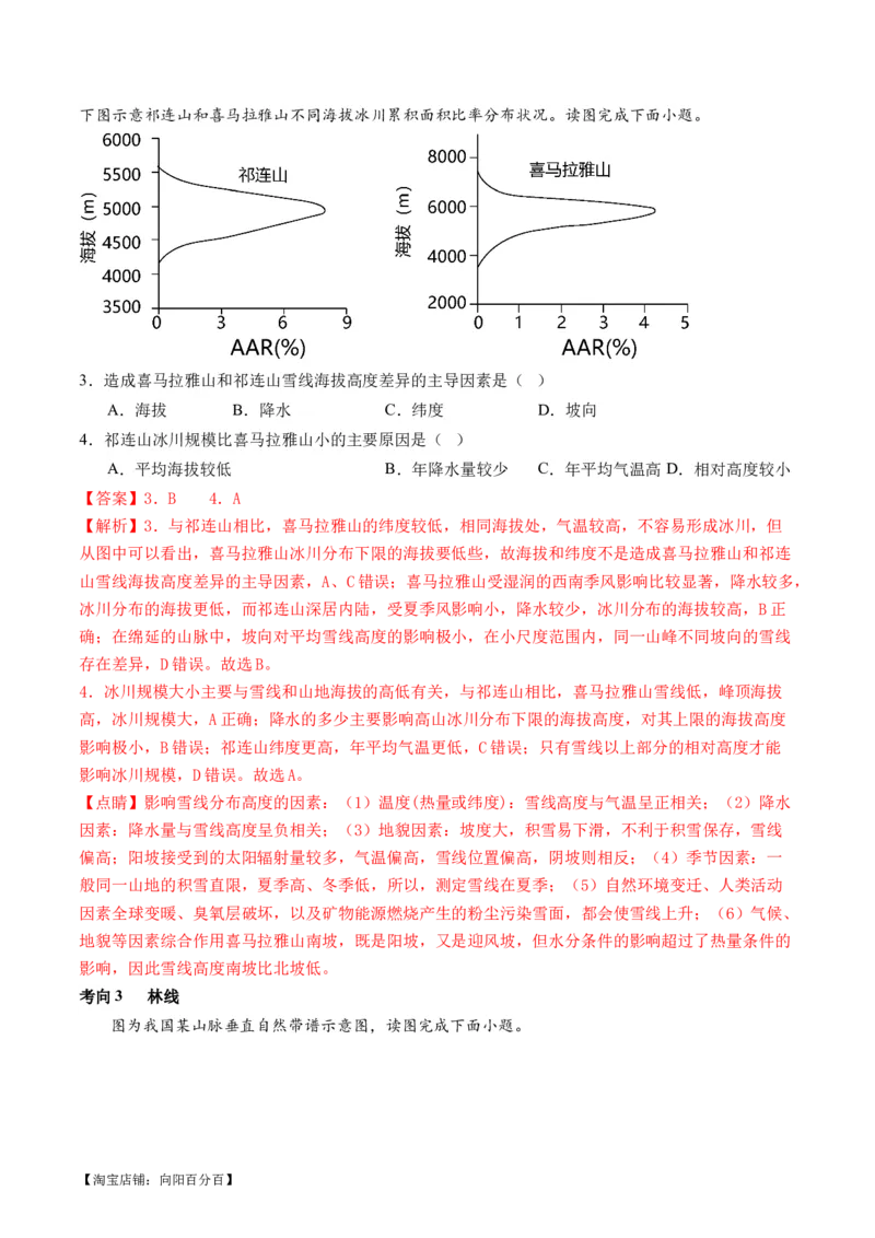 专题06自然地理环境的整体性与差异性（含生物与环境、冻土）（讲义）（解析版）_新高考复习资料_2024年新高考复习资料_二轮复习资料_2024年高考地理二轮复习讲练测（新教材新高考）