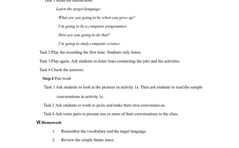 八年级英语上册教案：Unit6I&rsquo;mgoingtostudycomputerscience.（第1课时）_最新人教版英语八年级上册_老版（含有参考价值）_01教案人教版初中英语八上（多版本）易提分旗舰店