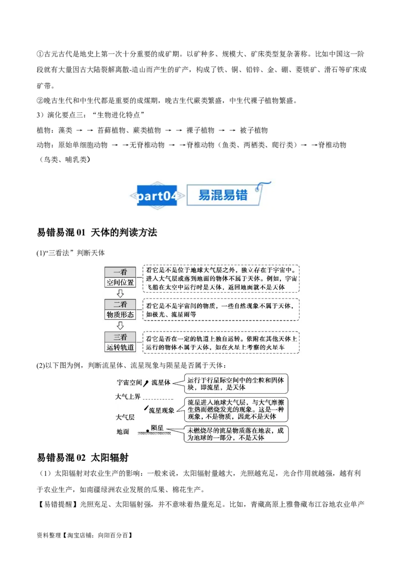 专题02宇宙中的地球-口袋书2024年高考地理一轮复习知识清单_新高考复习资料_2024年新高考复习资料_一轮复习资料_完口袋书2024年高考地理一轮复习知识清单