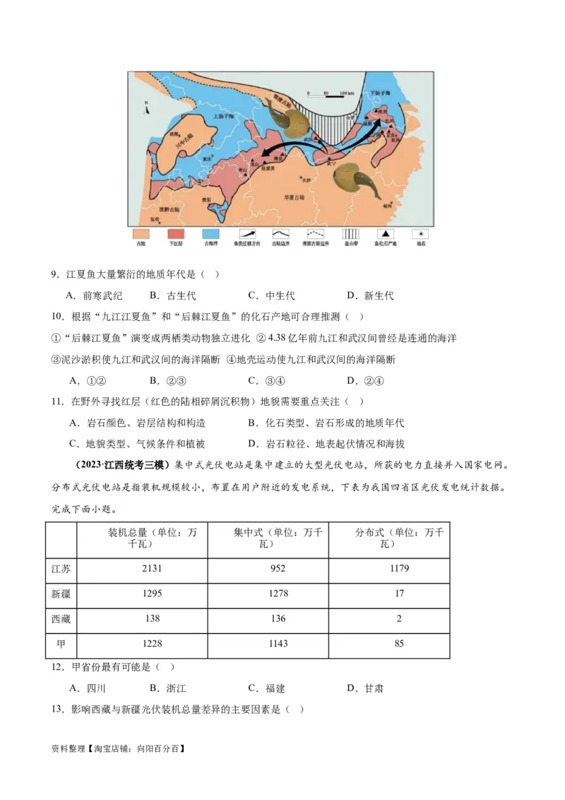 专题02宇宙中的地球-口袋书2024年高考地理一轮复习知识清单_新高考复习资料_2024年新高考复习资料_一轮复习资料_完口袋书2024年高考地理一轮复习知识清单