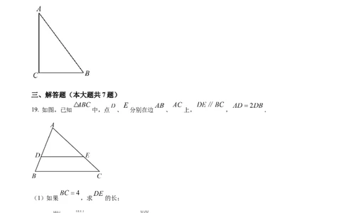 精品解析：2023年上海市松江区九年级中考数学一模试卷　（原卷版）_0122026上海中考一模二模真题试卷_2025-2012年_2.上海中考数学一模二模（12-24）_一模