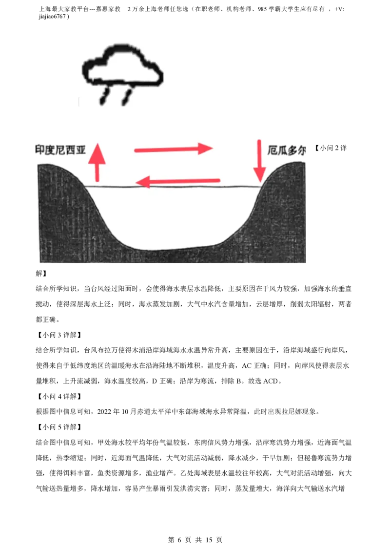 精品解析：上海市复旦大学附属中学2022-2023学年高二下学期期末等级性考试地理试题（解析版）_0122026上海中考一模二模真题试卷_2026年上海一模_上海1500初中高中试卷_高中_高二_下学期