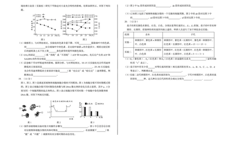 安徽省A10联盟2024-2025学年高一下学期3月阶段考生物试卷（含解析）_2025年04月试卷_0405安徽省A10联盟2024-2025学年高一下学期3月阶段考试