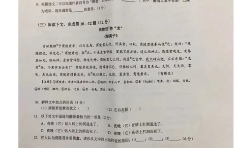 上海市黄浦区2019-2020学年初三第一学期期末调研测试（PDF无答案）_0122026上海中考一模二模真题试卷_2025-2012年_1.上海中考语文一模二模（14-24）_一模_赠PDF版