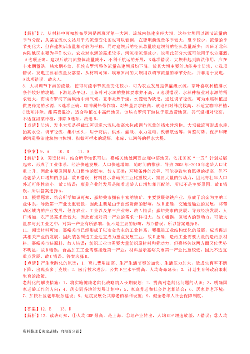 专题19区域联系与区域协调发展-口袋书2024年高考地理一轮复习知识清单_新高考复习资料_2024年新高考复习资料_一轮复习资料_完口袋书2024年高考地理一轮复习知识清单