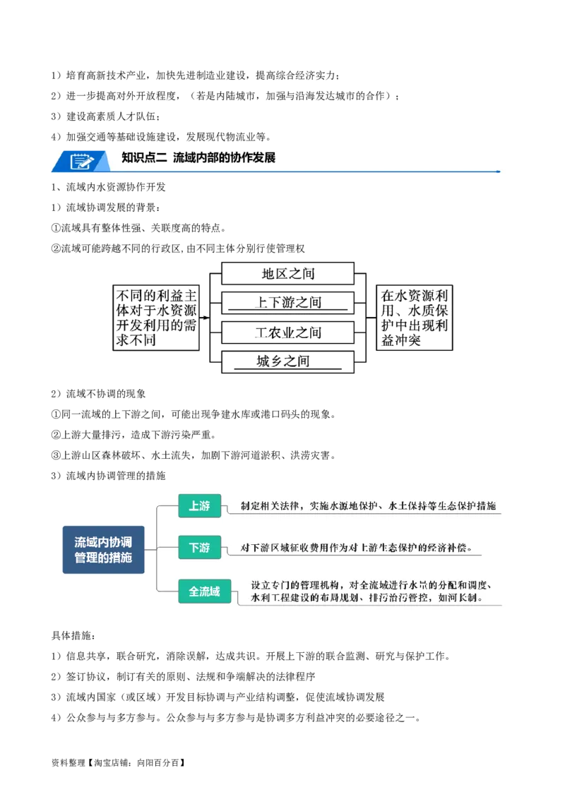 专题19区域联系与区域协调发展-口袋书2024年高考地理一轮复习知识清单_新高考复习资料_2024年新高考复习资料_一轮复习资料_完口袋书2024年高考地理一轮复习知识清单