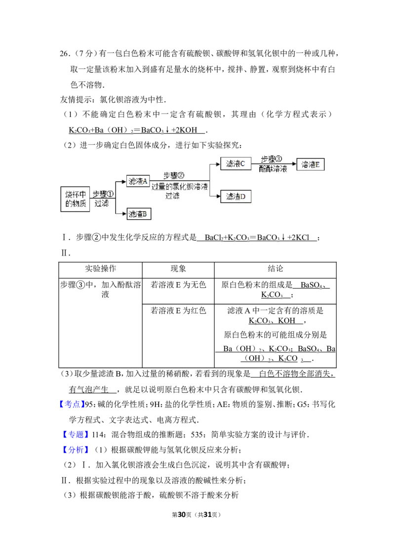 （赠送）2016年上海市杨浦区中考化学三模试卷_0122026上海中考一模二模真题试卷_2025-2012年_5.上海中考化学一模二模（12-24）_一模_2016年上海市中考化学一模试卷（15份）