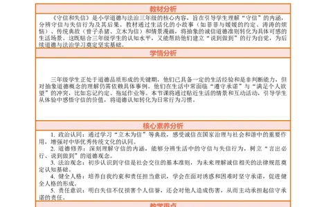 12.2《待人要诚信&mdash;&mdash;守信和失信》教案设计_26新三年级道法下册（统编版）_版本一_部编版道德与法治3下_2026春新版_第二套_01.道法3下第2套课件+核心素养教案26春已更完