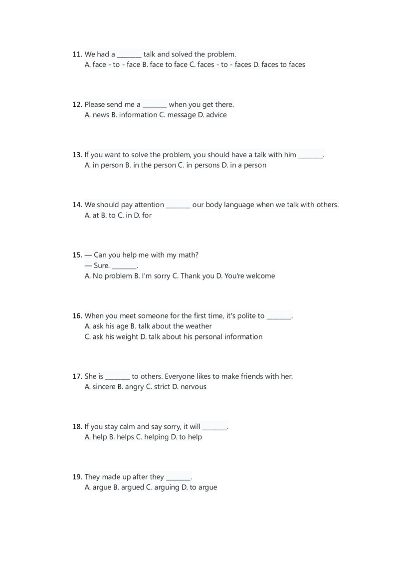 人教版八上英语Unit8讲义（学生版）_最新人教版英语八年级上册_新版_初中英语8上新更新第三套可选择_03讲义_讲义赠送参考
