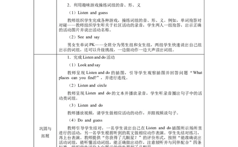 Unit3Lesson5_4上-新英语人教PEP版（2025持续更新）_04教案+教学计划_教案（表格）