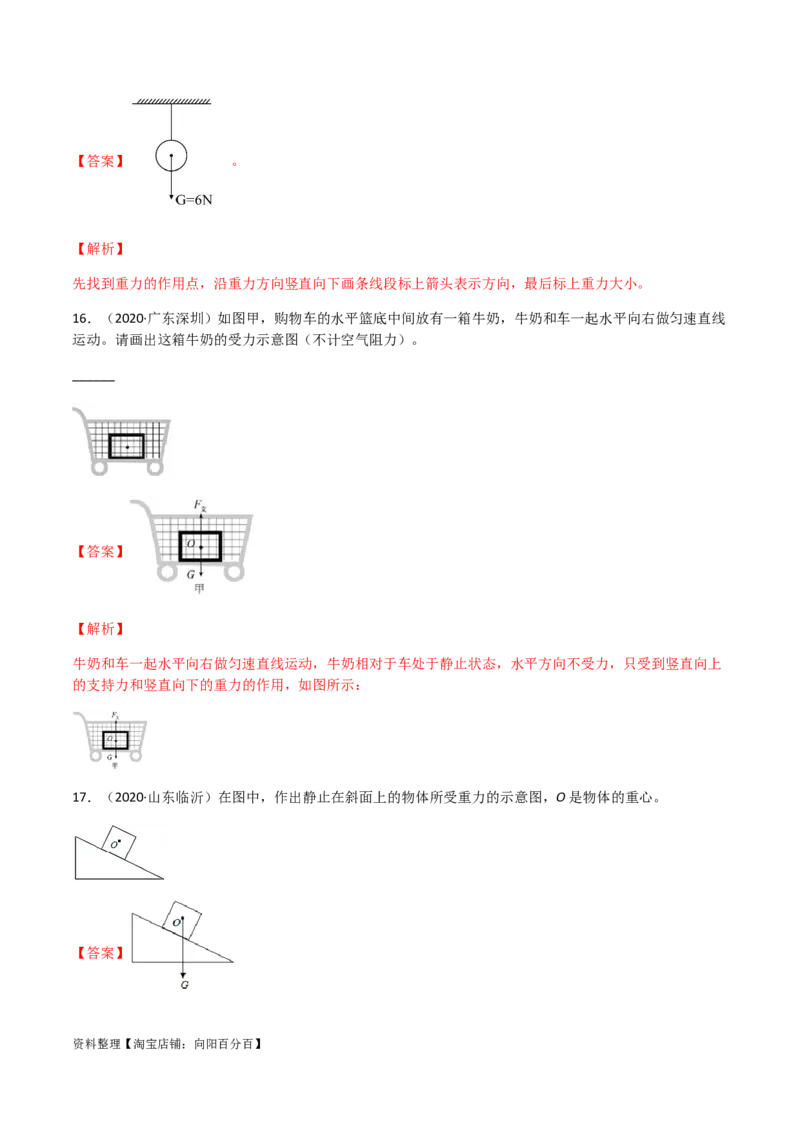 专题07力-（2022-2020）三年中考物理试题分项汇编（全国通用）（解析版）_8、物理总复习_8.中考物理总复习_2023年中考复习资料_专项复习_解析版