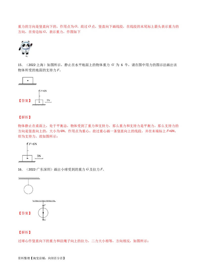专题07力-（2022-2020）三年中考物理试题分项汇编（全国通用）（解析版）_8、物理总复习_8.中考物理总复习_2023年中考复习资料_专项复习_解析版