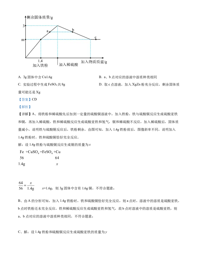 精品解析：2024年上海市闵行区中考二模考试化学试卷（解析版）_0122026上海中考一模二模真题试卷_2025-2012年_5.上海中考化学一模二模（12-24）_二模