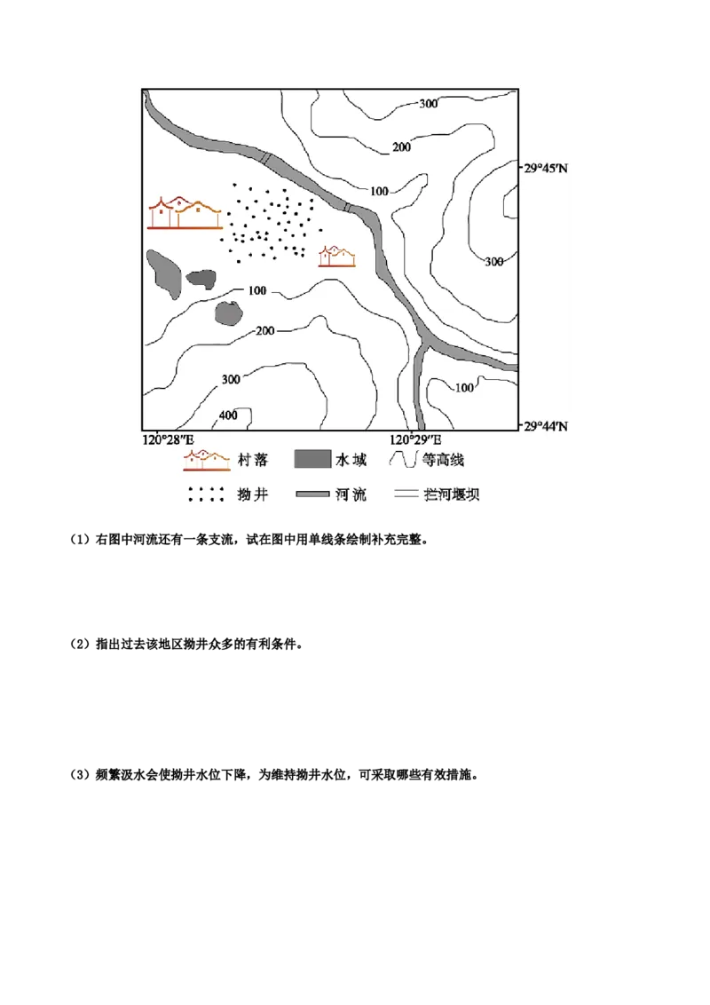 专题02等高线地形图（精选练习）-备战2022年高考地理一轮复习考点帮（新高考专用）（原卷版）_新高考复习资料_2022年新高考复习资料