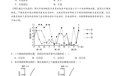 专题03微专题云雾雪、副高、特殊天气系统和现象（讲义）（原卷版）_新高考复习资料_2024年新高考复习资料_二轮复习资料_2024年高考地理二轮复习讲练测（新教材新高考）_配套讲义
