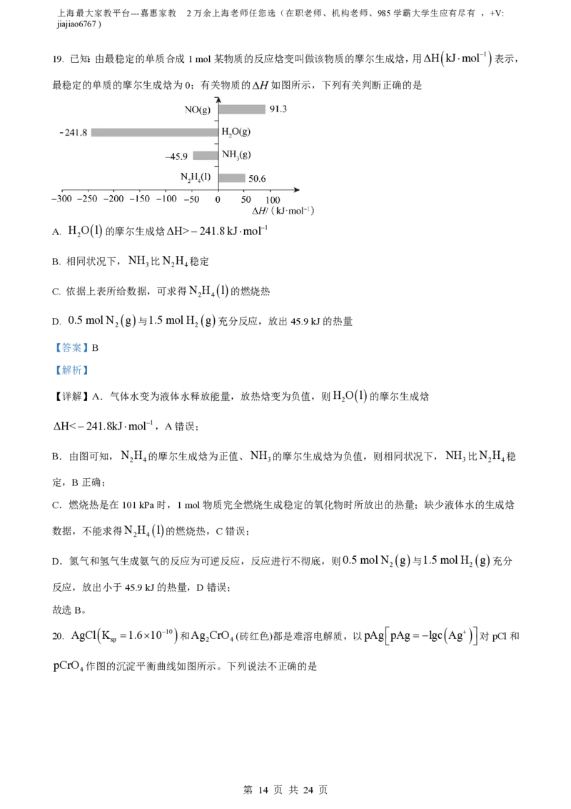 精品解析：上海市华东师范大学第二附属中学2022-2023学年高二下学期期中考试化学试题（解析版）_0122026上海中考一模二模真题试卷_2026年上海一模_上海1500初中高中试卷_高中_高二