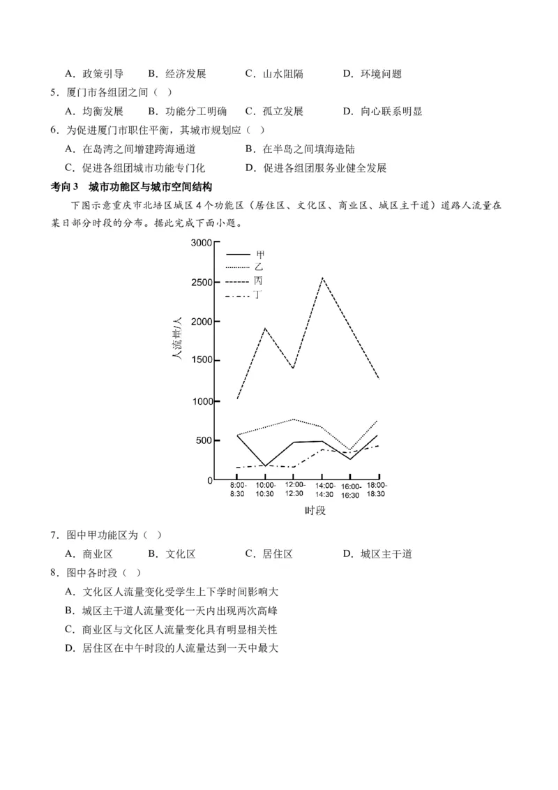 专题08人口与城市（讲义）（原卷版）_新高考复习资料_2024年新高考复习资料_二轮复习资料_2024年高考地理二轮复习讲练测（新教材新高考）_配套讲义