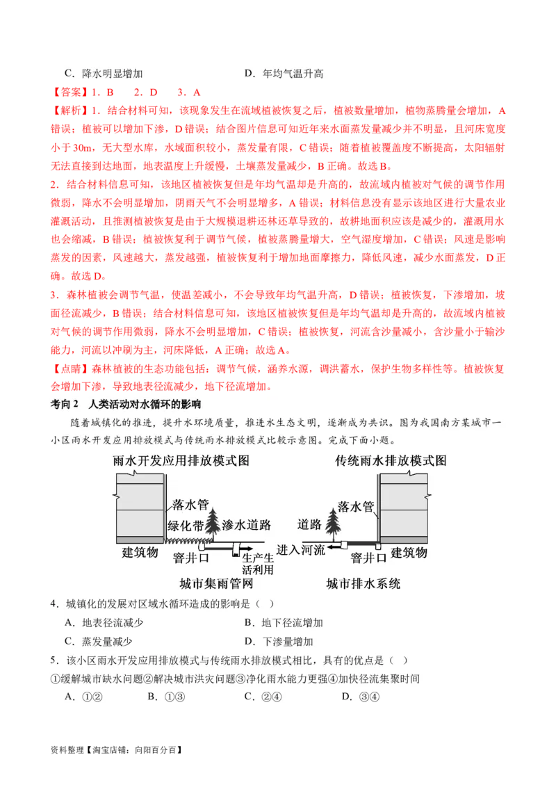 专题04水体运动规律（讲义）（解析版）_新高考复习资料_2024年新高考复习资料_二轮复习资料_2024年高考地理二轮复习讲练测（新教材新高考）_配套讲义_教师版（含答案解析）