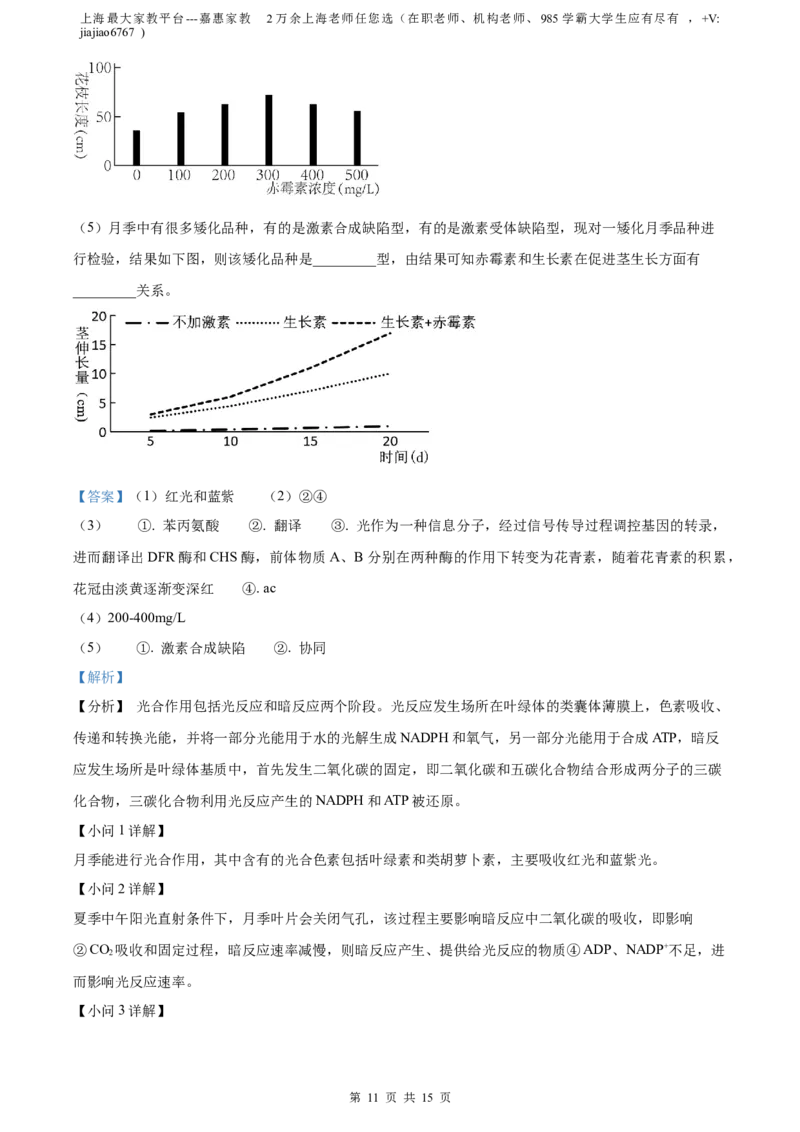精品解析：2023届上海市宝山区高三一模生物试题（解析版）_0122026上海中考一模二模真题试卷_2026年上海一模_上海1500初中高中试卷_高中_高三_模拟卷_生物