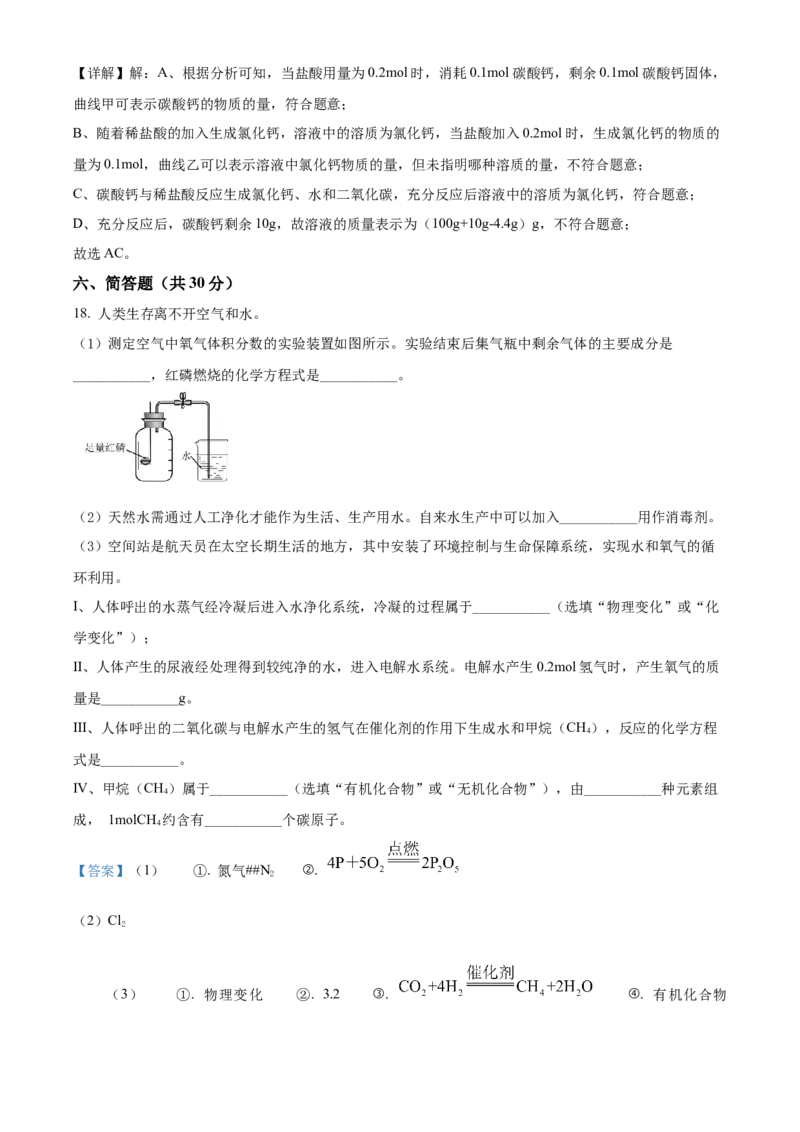 精品解析：2022年上海市虹口区中考二模化学试题（解析版）_0122026上海中考一模二模真题试卷_2025-2012年_5.上海中考化学一模二模（12-24）_二模_2022年上海市中考化学二模试卷（16份）