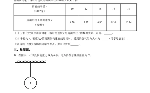 精品解析：2023年上海市徐汇区中考二模（2022-2023学年九年级下学期学习能力诊断）物理试题（原卷版）_0122026上海中考一模二模真题试卷_2025-2012年_4.上海中考物理一模二模（14-24）