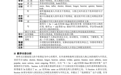 八年级英语上册教案：Unit3I&rsquo;mmoreoutgoingthanmysister_最新人教版英语八年级上册_老版（含有参考价值）_01教案人教版初中英语八上（多版本）易提分旗舰店_精品教案（多选择）