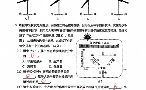 闵行跨学科手写参考答案_0122026上海中考一模二模真题试卷_2026上海二模更新中1_闵行