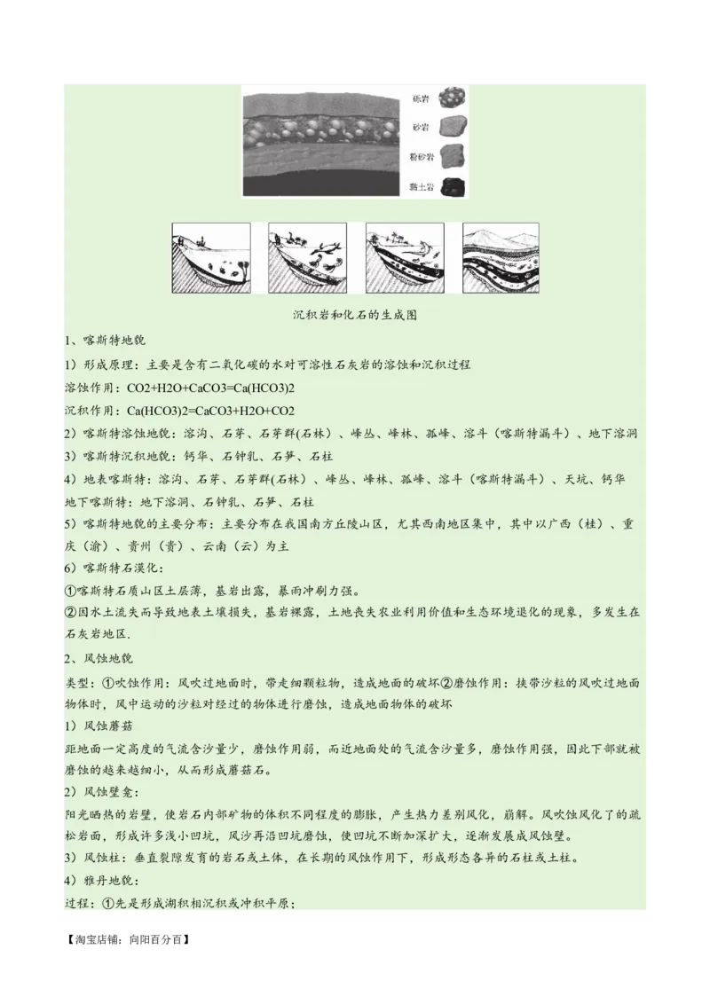 专题05地质地貌易错突破（4大易错）-备战2024年高考地理考试易错题（全国通用）（解析版）_新高考复习资料_2024年新高考复习资料_专项复习资料_教师版（含答案解析）