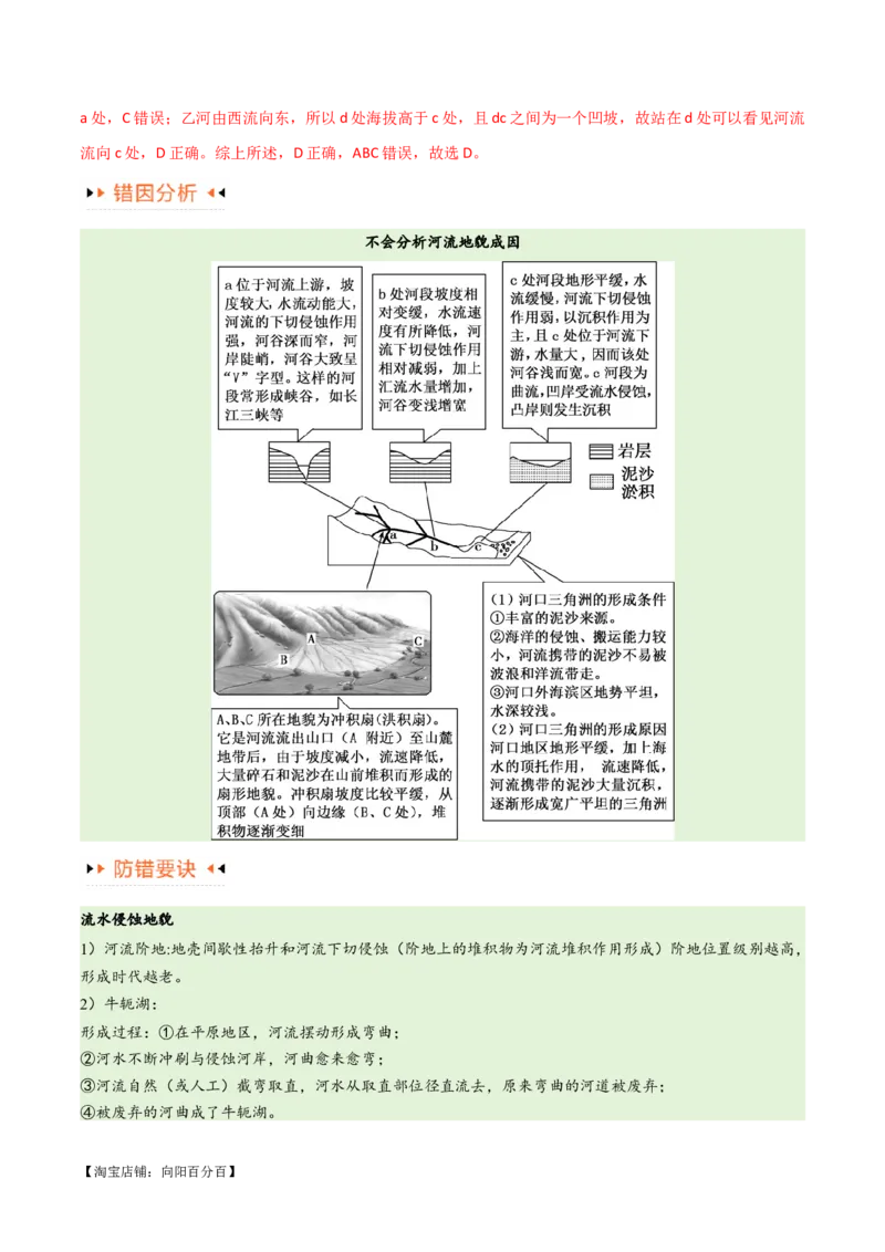 专题05地质地貌易错突破（4大易错）-备战2024年高考地理考试易错题（全国通用）（解析版）_新高考复习资料_2024年新高考复习资料_专项复习资料_教师版（含答案解析）