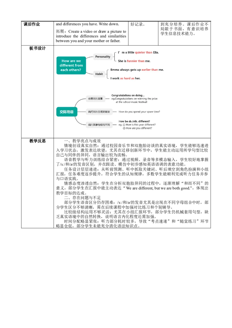Unit3课时2SectionA（Pronunciation&2a-2e）（教学设计）_最新人教版英语八年级上册_新版_初中英语8上新更新第一套可选择_01.U1-U3.英语8上-教案+PPT课件+导学案+分层作业第1套_Unit3