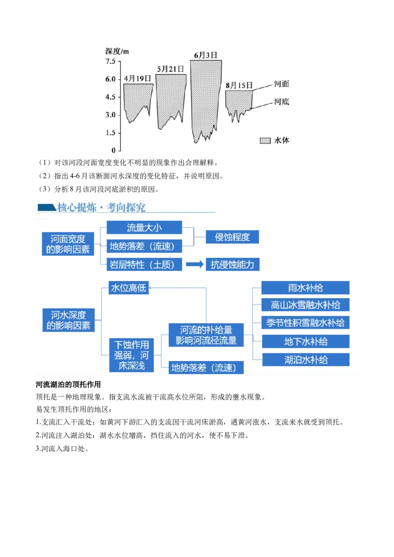 专题05微专题河流冲淤平衡、特殊河流地貌、海岸线的变迁（讲义）（原卷版）_新高考复习资料_2024年新高考复习资料_二轮复习资料_2024年高考地理二轮复习讲练测（新教材新高考）